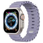 Ocean Buckle Silicone Watch Band For Apple Watch Ultra 49mm / Series 8&7 45mm / SE 2&6&SE&5&4 44mm(Lavender) - 1