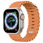 Ocean Buckle Silicone Watch Band For Apple Watch Ultra 49mm / Series 8&7 45mm / SE 2&6&SE&5&4 44mm(Brown) - 1