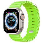 Ocean Buckle Silicone Watch Band For Apple Watch Ultra 49mm / Series 8&7 45mm / SE 2&6&SE&5&4 44mm(Green) - 1