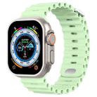 Ocean Buckle Silicone Watch Band For Apple Watch Ultra 49mm / Series 8&7 45mm / SE 2&6&SE&5&4 44mm(Pistachio Green) - 1