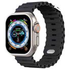 Ocean Buckle Silicone Watch Band For Apple Watch Ultra 49mm / Series 8&7 45mm / SE 2&6&SE&5&4 44mm(Midnight) - 1