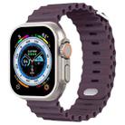Ocean Buckle Silicone Watch Band For Apple Watch Ultra 49mm / Series 8&7 45mm / SE 2&6&SE&5&4 44mm(Dark Cherry) - 1