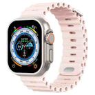 Ocean Buckle Silicone Watch Band For Apple Watch Ultra 49mm / Series 8&7 45mm / SE 2&6&SE&5&4 44mm(Chalk Pink) - 1