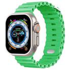 Ocean Buckle Silicone Watch Band For Apple Watch Ultra 49mm / Series 8&7 45mm / SE 2&6&SE&5&4 44mm(Bright Green) - 1