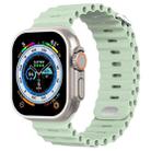 Ocean Buckle Silicone Watch Band For Apple Watch Ultra 49mm / Series 8&7 45mm / SE 2&6&SE&5&4 44mm(Mineral Green) - 1