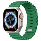 Ocean Buckle Silicone Watch Band For Apple Watch Ultra 49mm / Series 8&7 45mm / SE 2&6&SE&5&4 44mm(Emerald Green) - 1