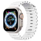 Ocean Buckle Silicone Watch Band For Apple Watch Ultra 49mm / Series 8&7 45mm / SE 2&6&SE&5&4 44mm(White) - 1