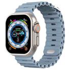 Ocean Buckle Silicone Watch Band For Apple Watch Ultra 49mm / Series 8&7 45mm / SE 2&6&SE&5&4 44mm(State Blue) - 1