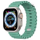 Ocean Buckle Silicone Watch Band For Apple Watch Ultra 49mm / Series 8&7 45mm / SE 2&6&SE&5&4 44mm(Cactus Green) - 1