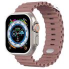 Ocean Buckle Silicone Watch Band For Apple Watch Ultra 49mm / Series 8&7 45mm / SE 2&6&SE&5&4 44mm(Smoke Purple) - 1