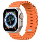 Ocean Buckle Silicone Watch Band For Apple Watch Ultra 49mm / Series 8&7 45mm / SE 2&6&SE&5&4 44mm(Apricot) - 1