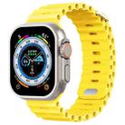 Ocean Buckle Silicone Watch Band For Apple Watch Ultra 49mm / Series 8&7 45mm / SE 2&6&SE&5&4 44mm(Yellow) - 1