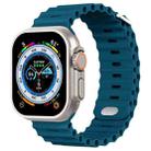 Ocean Buckle Silicone Watch Band For Apple Watch Ultra 49mm / Series 8&7 45mm / SE 2&6&SE&5&4 44mm(Rock Green) - 1