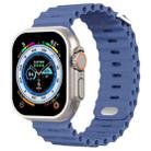 Ocean Buckle Silicone Watch Band For Apple Watch Ultra 49mm / Series 8&7 45mm / SE 2&6&SE&5&4 44mm(Ocean Blue) - 1