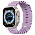 Ocean Buckle Silicone Watch Band For Apple Watch Series 8&7 41mm / SE 2&6&SE&5&4 40mm / 3&2&1 38mm(Lavender Purple) - 1