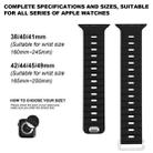 Ocean Buckle Silicone Watch Band For Apple Watch Series 8&7 41mm / SE 2&6&SE&5&4 40mm / 3&2&1 38mm(Brown) - 4