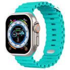 Ocean Buckle Silicone Watch Band For Apple Watch Series 8&7 41mm / SE 2&6&SE&5&4 40mm / 3&2&1 38mm(Teal) - 1