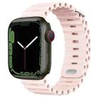 Ocean Buckle Silicone Watch Band For Apple Watch Series 8&7 41mm / SE 2&6&SE&5&4 40mm / 3&2&1 38mm(Chalk Pink) - 1