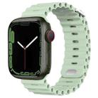 Ocean Buckle Silicone Watch Band For Apple Watch Series 8&7 41mm / SE 2&6&SE&5&4 40mm / 3&2&1 38mm(Mineral Green) - 1