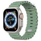 Ocean Buckle Silicone Watch Band For Apple Watch Series 8&7 41mm / SE 2&6&SE&5&4 40mm / 3&2&1 38mm(Pine Green) - 1