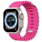 Ocean Buckle Silicone Watch Band For Apple Watch Series 8&7 41mm / SE 2&6&SE&5&4 40mm / 3&2&1 38mm(Barbie Pink) - 1