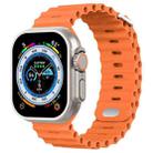 Ocean Buckle Silicone Watch Band For Apple Watch Series 8&7 41mm / SE 2&6&SE&5&4 40mm / 3&2&1 38mm(Apricot) - 1