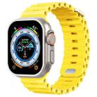 Ocean Buckle Silicone Watch Band For Apple Watch Series 8&7 41mm / SE 2&6&SE&5&4 40mm / 3&2&1 38mm(Yellow) - 1