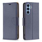 For Samsung Galaxy A54 5G Litchi Texture Pure Color Leather Phone Case(Blue) - 1