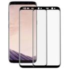 for Galaxy S8 2 PCS 3D Curved Silk-screen PET Frosted Full Coverage Protective Film(Black) - 1