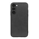 For Samsung Galaxy S23+ 5G Accurate Hole Two-color Calf Texture PU Phone Case(Black) - 1