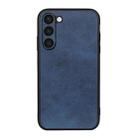 For Samsung Galaxy S23+ 5G Accurate Hole Two-color Calf Texture PU Phone Case(Blue) - 1