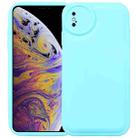 For iPhone XS / X Liquid Airbag Decompression Phone Case(Mint Blue) - 1