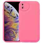 For iPhone XS / X Liquid Airbag Decompression Phone Case(Light Rose Red) - 1
