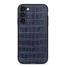For Samsung Galaxy S23+ 5G Crocodile Texture Genuine Leather Phone Case(Blue) - 1