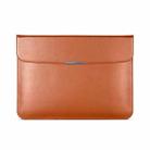 For 13.3 / 13.6 / 14 inch Laptop Ultra-thin Leather Laptop Sleeve(Brown) - 1