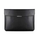 For 15 / 15.4 / 16 inch Laptop Ultra-thin Leather Laptop Sleeve(Black) - 1