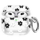 For AirPods 3 Glitter Four-color Flower Earphone Protective Case(Black White) - 1