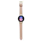 For Samsung Galaxy Watch5 40mm / 44mm Grooved Genuine Leather Watch Band(Light Pink) - 1