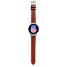 For Samsung Galaxy Watch5 40mm / 44mm Grooved Genuine Leather Watch Band(Brown) - 1