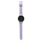 For Samsung Galaxy Watch5 40mm / 44mm Grooved Genuine Leather Watch Band(Purple) - 1