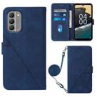 For Nokia G400 Crossbody 3D Embossed Flip Leather Phone Case(Blue) - 1