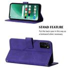 For OPPO A55S 5G CPH2309 JP Edition Crossbody 3D Embossed Flip Leather Phone Case(Purple) - 4