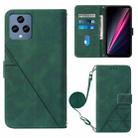 For T-Mobile Revvl 6 5G Crossbody 3D Embossed Flip Leather Phone Case(Dark Green) - 1