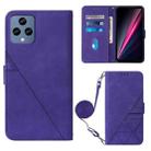 For T-Mobile Revvl 6 5G Crossbody 3D Embossed Flip Leather Phone Case(Purple) - 1