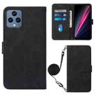 For T-Mobile Revvl 6 5G Crossbody 3D Embossed Flip Leather Phone Case(Black) - 1