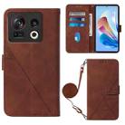 For ZTE Nubia Z40S Pro Crossbody 3D Embossed Flip Leather Phone Case(Brown) - 1