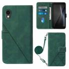 For Cubot Pocket Crossbody 3D Embossed Flip Leather Phone Case(Dark Green) - 1