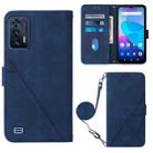 For Oukitel C31 Crossbody 3D Embossed Flip Leather Phone Case(Blue) - 1