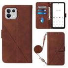 For Tone E22 Crossbody 3D Embossed Flip Leather Phone Case(Brown) - 1