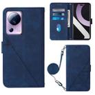 For Xiaomi Civi 2 Crossbody 3D Embossed Flip Leather Phone Case(Blue) - 1